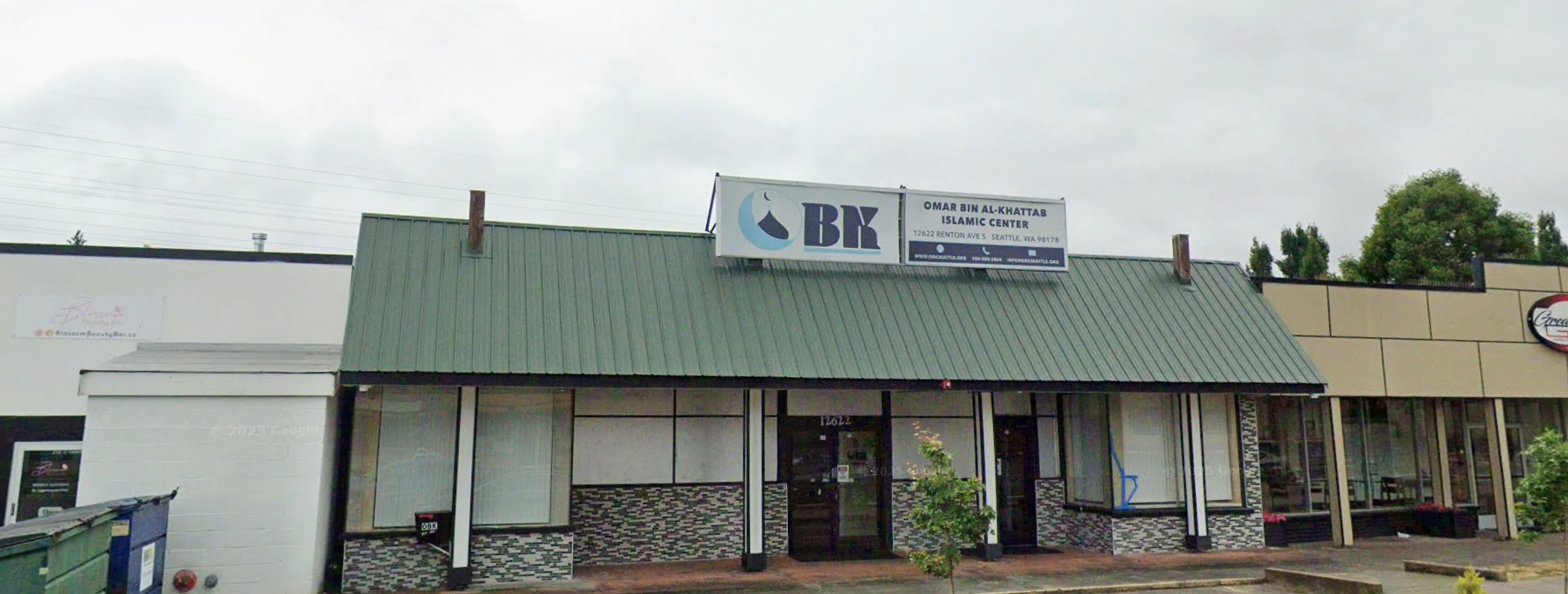 Exterior view of Omar Bin Al-Khattab Islamic Center Seattle building